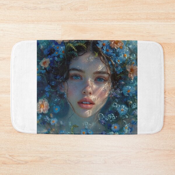 Item preview, Expressive Lady's face (Inspired by the painting of Ophelia 1) (Portrait 3) designed and sold by AwesomeAiArt.