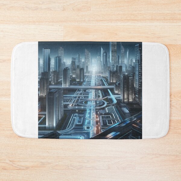 Item preview, Illuminated Futuristic Cityscape: Advanced Architecture and Complex Roadways designed and sold by DethLock.