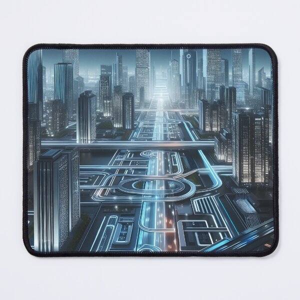 Item preview, Illuminated Futuristic Cityscape: Advanced Architecture and Complex Roadways designed and sold by DethLock.