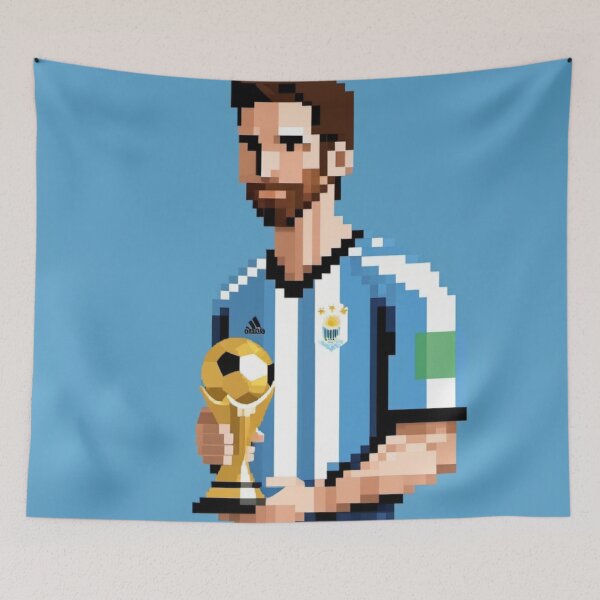 Item preview, Messi Pixel World Cup Argentina Art Gift designed and sold by The-GOAT-Store.