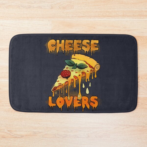 Item preview, Melting Cheese and Pizza Slice text designed and sold by coyoteink.