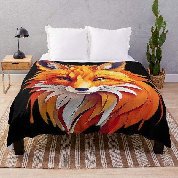 Item preview, Vibrant Elegance: Fox Portrait in Abstract Vector Art designed and sold by ArtComixHaven.
