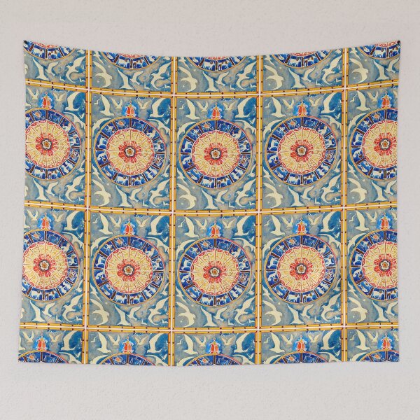 Item preview, Zodiac Signs in a Circle, Birds 19th Century Dutch designed and sold by RocketshipRetro.