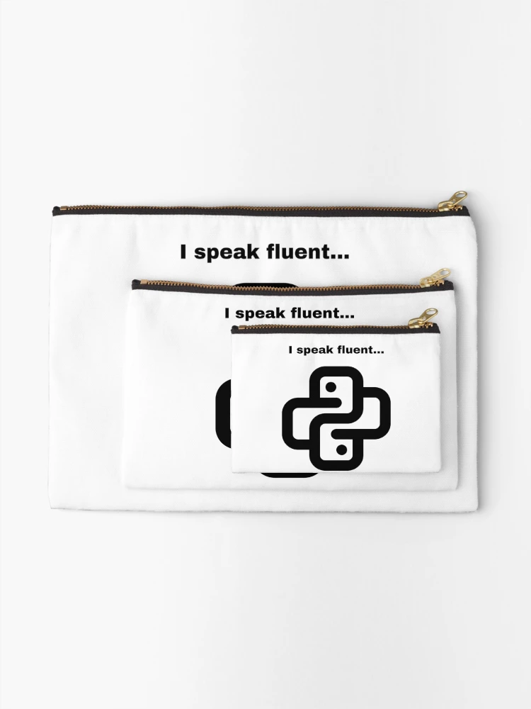 Thumbnail 2 of 4, Zipper Pouch, Code Savvy: Python Proclamation designed and sold by RetroRover.