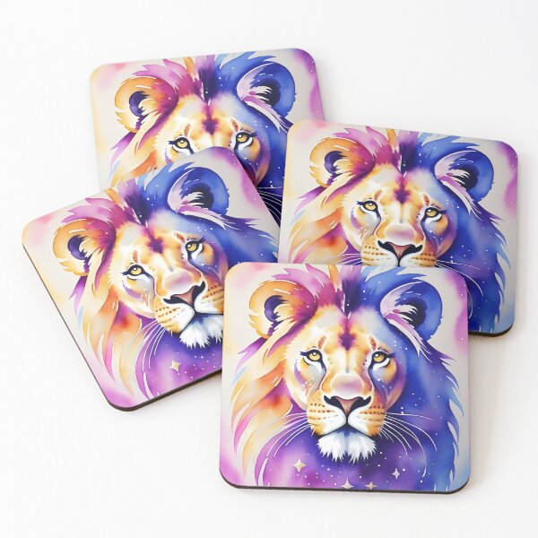Item preview, Mystical Magic Lion Sparkle Rainbow Watercolour Fade designed and sold by MysteD.