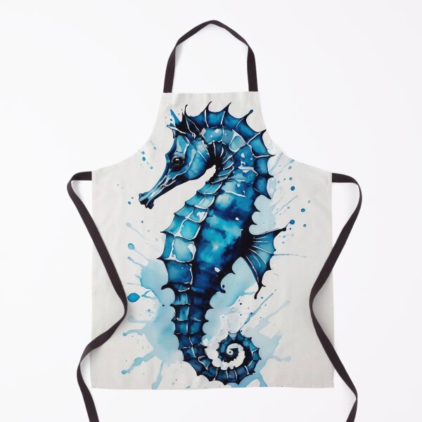 Item preview, Seahorse ink splash poster designed and sold by TerradVents.