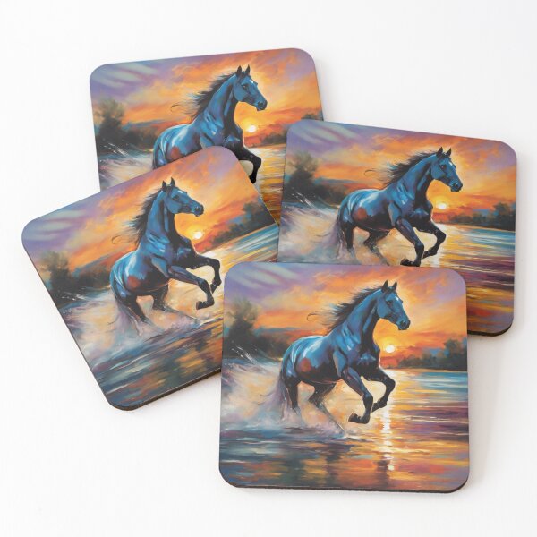 Item preview, Horse running through the water at sunset designed and sold by ArystDesign.