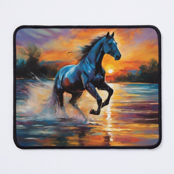 Item preview, Horse running through the water at sunset designed and sold by ArystDesign.