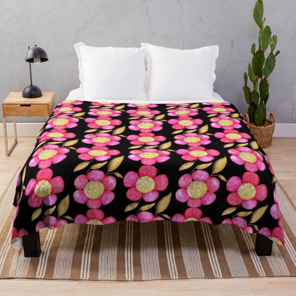 Item preview, Cute Purple Blooms and Golden Sunshine, Hand Painted Floral Harmony designed and sold by Clara Fruggeri.