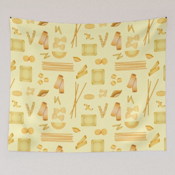 Item preview, Fresh pasta pattern neutral yellow designed and sold by ModernAndFunky.
