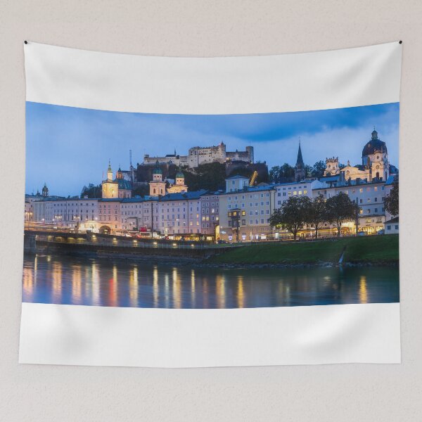 Item preview, Salzburg city evening view.  designed and sold by snehit.
