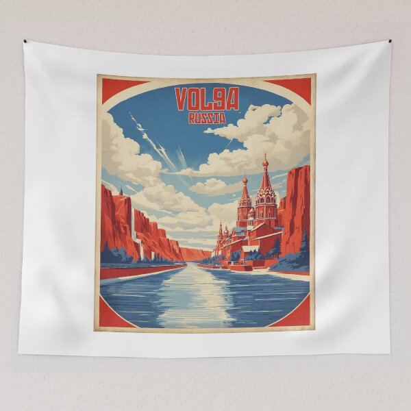 Item preview, Volga Russia Vintage Poster Tourism  designed and sold by TravelersGems.