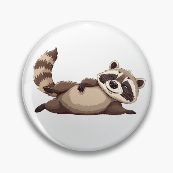 Item preview, Trash Panda Pin Cute Lazy Racoon designed and sold by RSRS Shop.