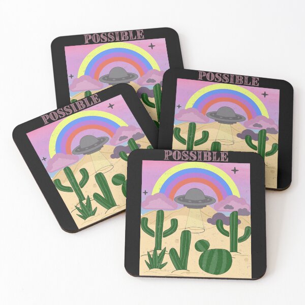 Item preview, everything is possible in Texas - UFO in desert designed and sold by Kate Made ART.
