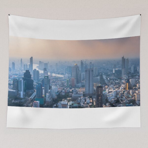 Item preview, Panoramic view of Bangkok cityscape in twilight. designed and sold by snehit.