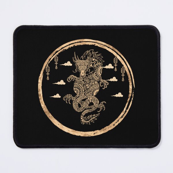 Item preview, Golden Chinese Dragon in the Yellow Ring Asian Tradition designed and sold by LiliDedula.