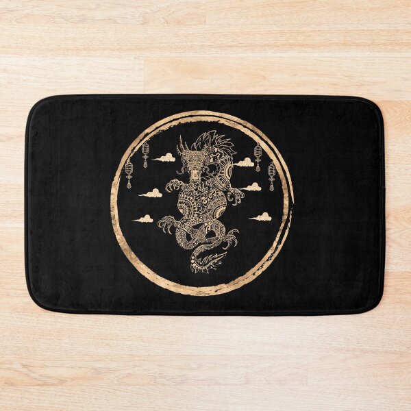 Item preview, Golden Chinese Dragon in the Yellow Ring Asian Tradition designed and sold by LiliDedula.