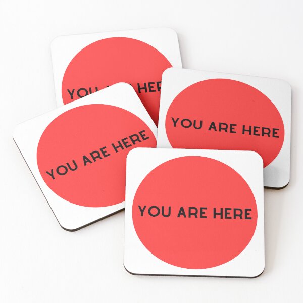 Item preview, You Are Here Red Spot Black Text designed and sold by AndreasHallager.