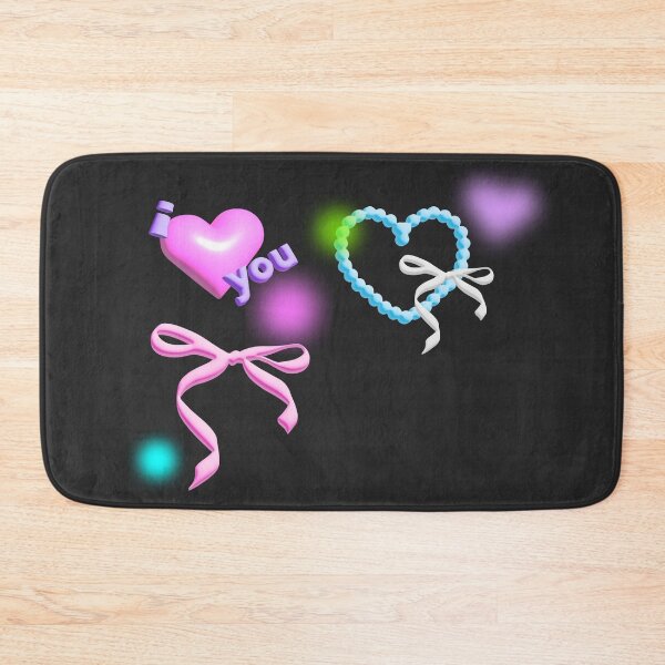 Item preview, Kawaii Sanriocore pastel hearts and ribbon cute 3D graphics, soft gradients, I love you designed and sold by needsai.