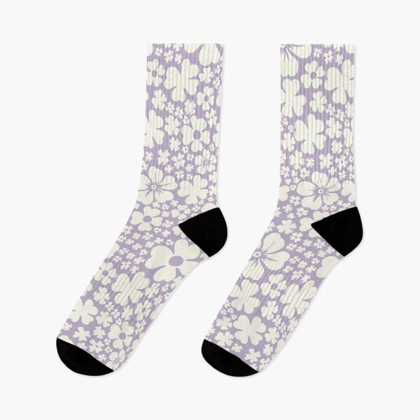 Aperçu de l'œuvre RÉTRO HIBISCUS COCO FILLE FLEURS HAWAÏENNES PASTEL VIOLET LILAS créée et vendue par blomastudios.