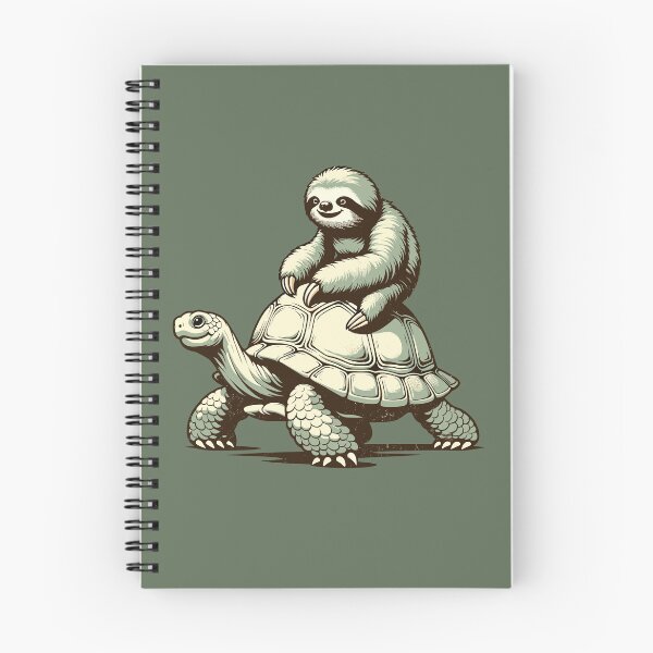 Item preview, Slow Ride Adventure: Retro Sloth and Turtle designed and sold by gyenayme.