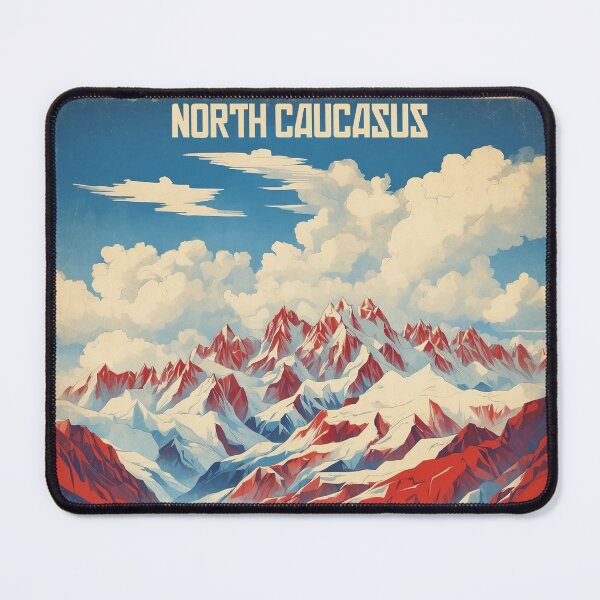 Item preview, North Caucasus Russia Vintage Poster Tourism  designed and sold by TravelersGems.