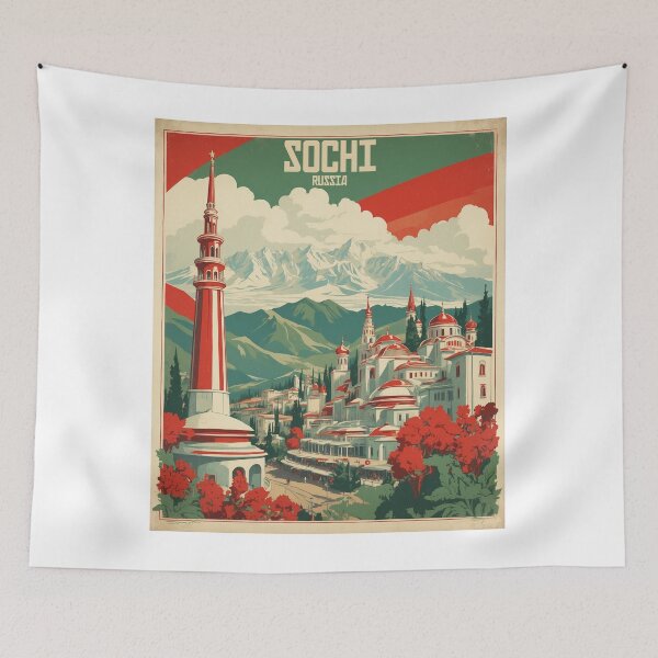 Item preview, Sochi Russia Vintage Poster Tourism  designed and sold by TravelersGems.