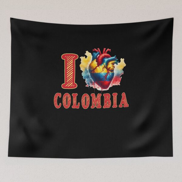 Item preview, I love Colombia Heart Flag designed and sold by SambaStyles.