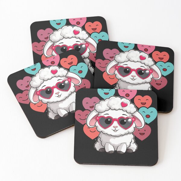 Item preview, Cute Sheep with Hearts designed and sold by LaldyAnimals.