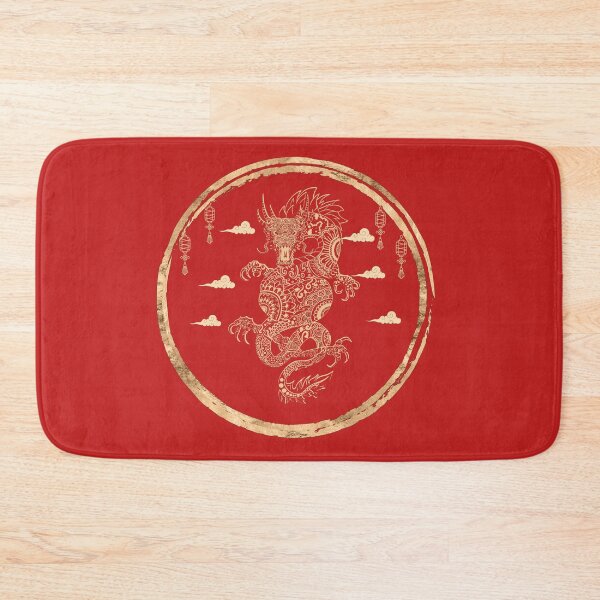 Item preview, Golden Chinese Dragon On Red Background designed and sold by LiliDedula.
