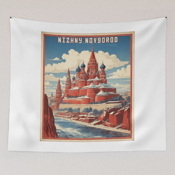 Item preview, Nizhny Novgorod Russia Vintage Poster Tourism  designed and sold by TravelersGems.