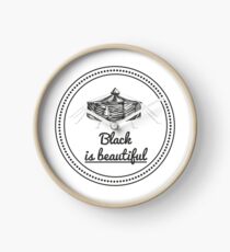 black is beautiful jurte Clock