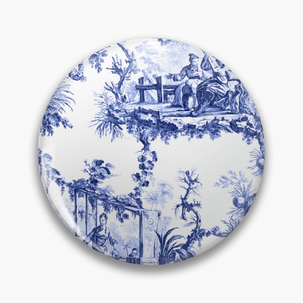 Item preview, Blue Chinoiserie Toile designed and sold by TheChinoiserie.