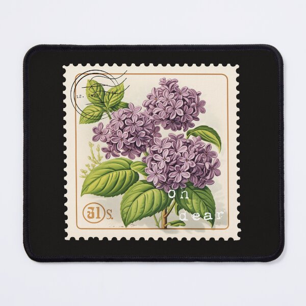 Item preview, Vintage postage stamp with violet flowers Oh dear designed and sold by Letteraddicted.
