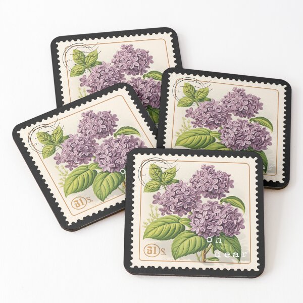 Item preview, Vintage postage stamp with violet flowers Oh dear designed and sold by Letteraddicted.