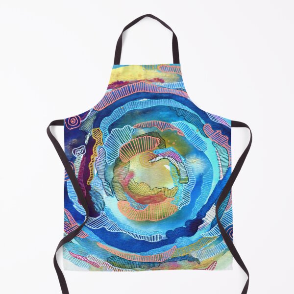 Item preview, Scarf - Vortex Blue Yellow Abstract Design designed and sold by ailenevmartist.