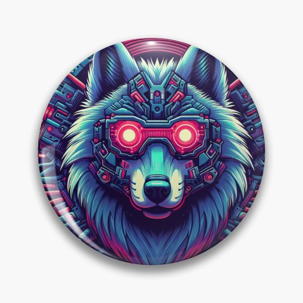 Item preview, Wolf with Laser Eyes designed and sold by MrAI-Store.