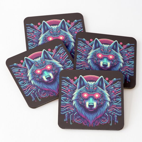 Item preview, Wolf with Laser Eyes designed and sold by MrAI-Store.