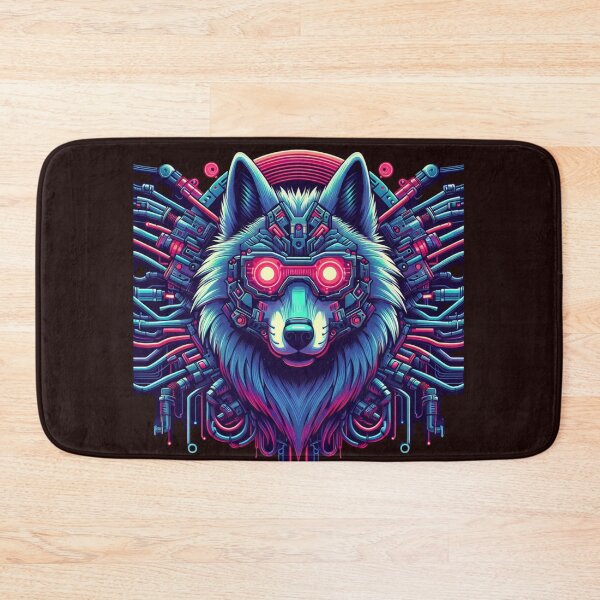 Item preview, Wolf with Laser Eyes designed and sold by MrAI-Store.