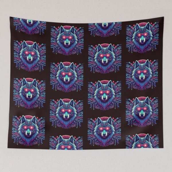 Item preview, Wolf with Laser Eyes designed and sold by MrAI-Store.
