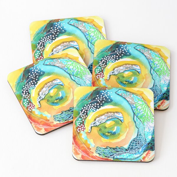 Item preview, Scarf - Seascape Vortex Abstract Design designed and sold by ailenevmartist.