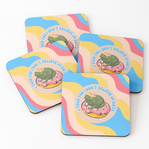 Item preview, Te sapo, no creo en las dietas, lindo sapo sentado en una dona. designed and sold by Britishdelights.
