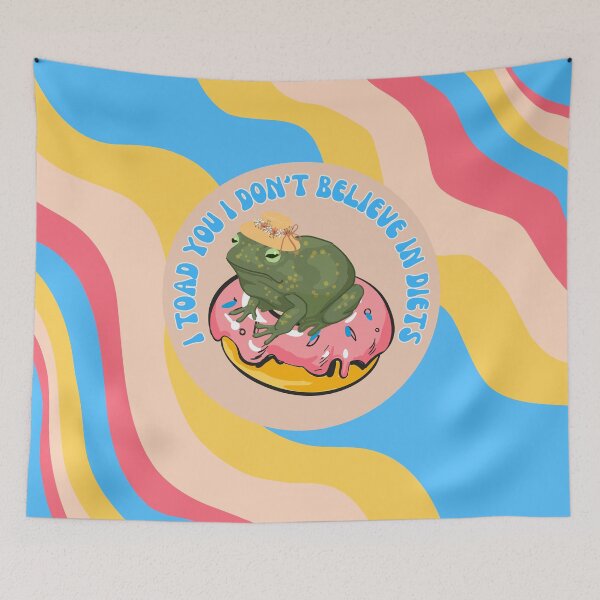 Item preview, I toad you I don’t believe in diets, cute toad sat on a donut designed and sold by BritishDelights.