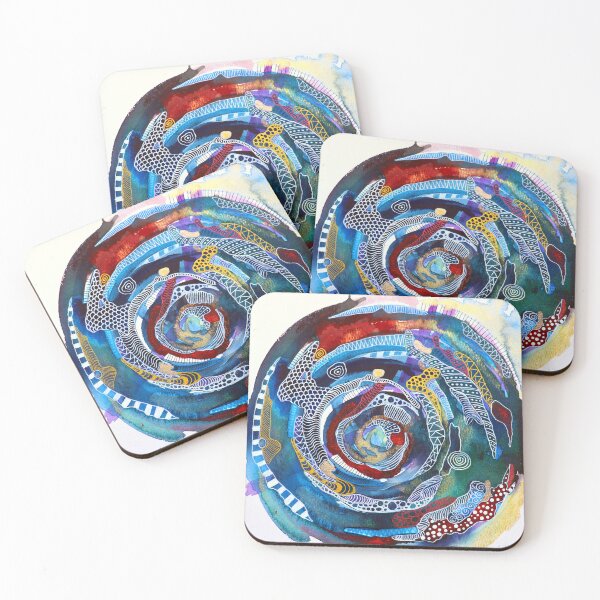 Item preview, Scarf - Red River Vortex Abstract Design designed and sold by ailenevmartist.