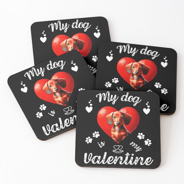 Item preview, My Dachshund is my Valentine | Doxie Oil painting Art designed and sold by TheMostLikely.