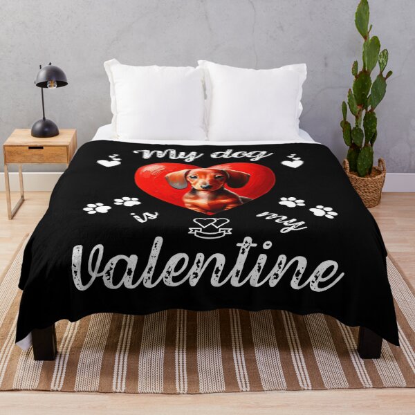 Item preview, My Dachshund is my Valentine | Doxie Oil painting Art designed and sold by TheMostLikely.