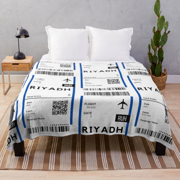 Item preview, Riyadh, Saudi Arabia Airplane Boarding Pass designed and sold by RoamInk.