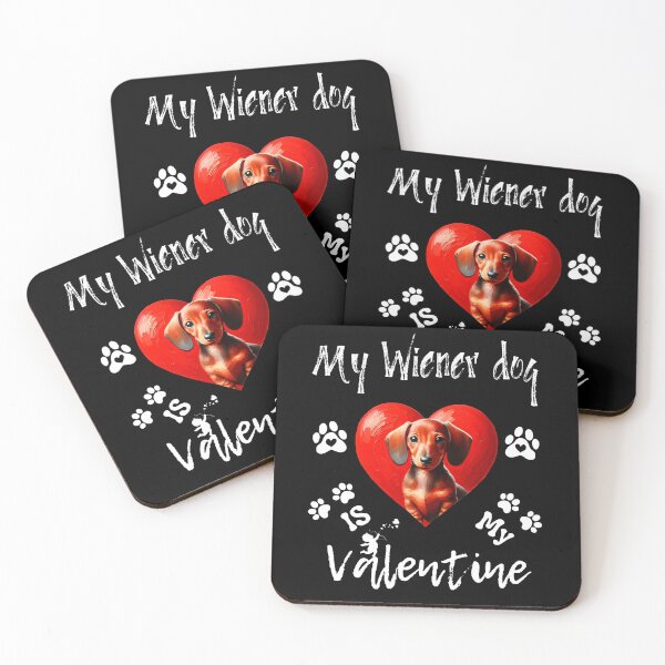 Item preview, My Dachshund is my Valentine | Doxie Oil painting Art designed and sold by TheMostLikely.