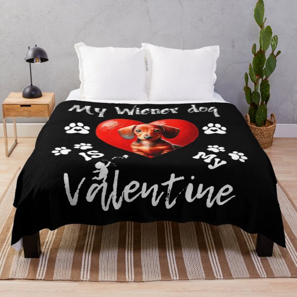 Item preview, My Dachshund is my Valentine | Doxie Oil painting Art designed and sold by TheMostLikely.