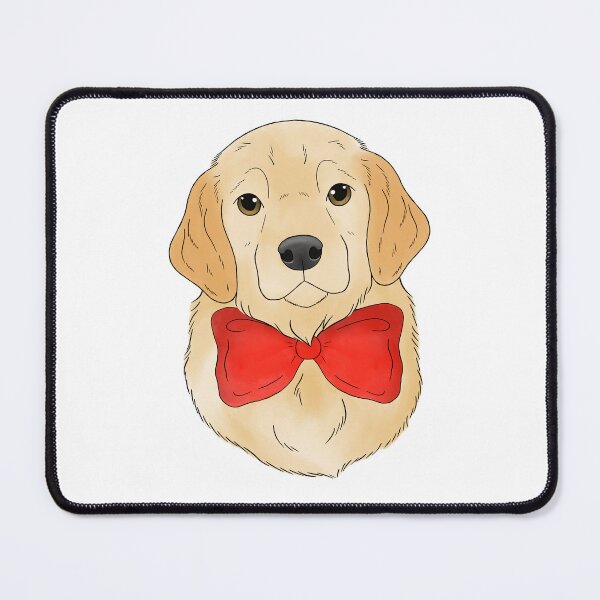 Item preview, Golden retriever puppy with a bow designed and sold by Cynthiaetal.